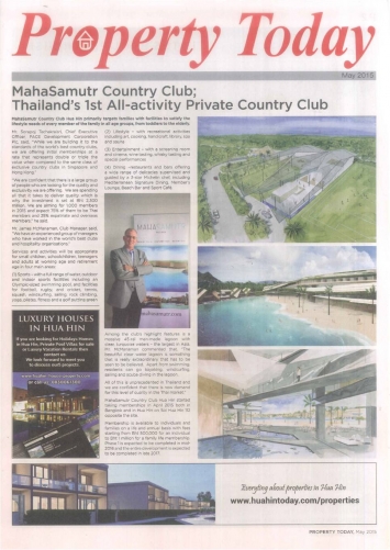 Hua Hin Today: MahaSamutr Country Club; Thailand’s 1st All-activity Private Country Club