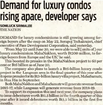 The Nation: Demand for Luxury Condos Rising a Pace