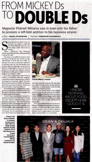 Bangkok Post: Pharrell Williams VS DEAN&DELUCA